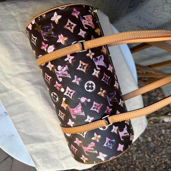 Louis Vuitton Richard Prince Monogram Watercolor Papillon 30 Shoulder Bag - Picture 3 of 15